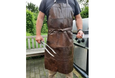 Lederen Barbecueschort Bruin