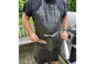 Lederen Barbecueschort Grijs