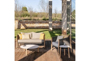 LENTO TEAK 2-ZITSBANK Toonmodel