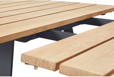 Verlengbare teak tuintafel