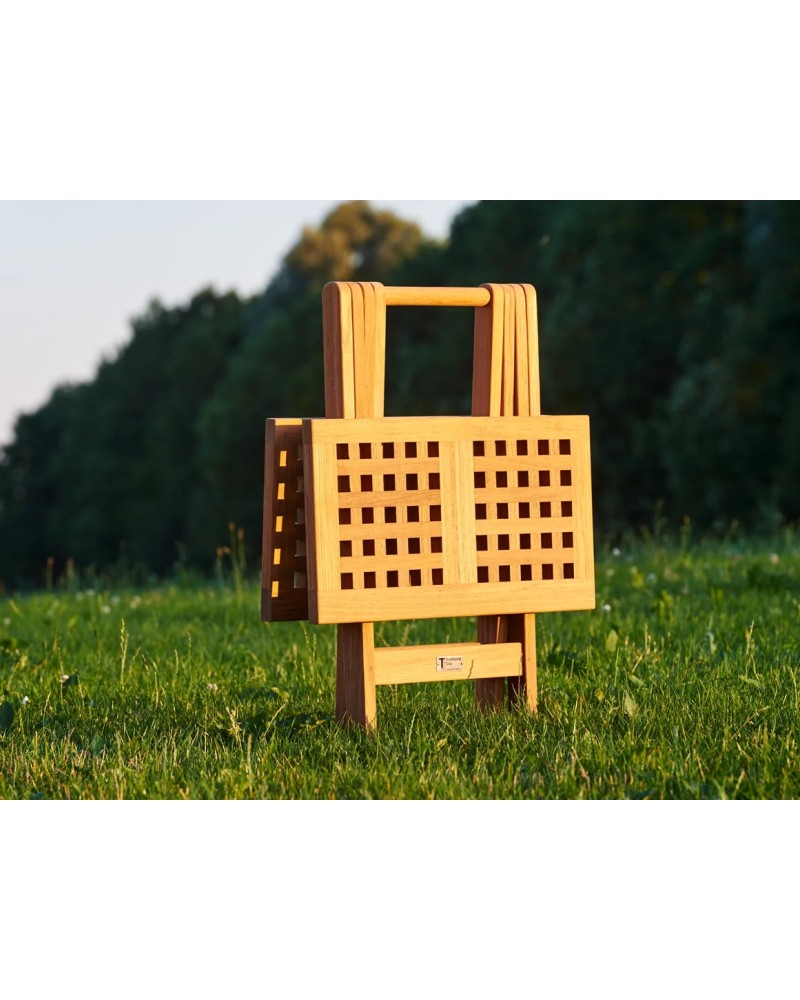 Plooibare Bijzettafel in teak