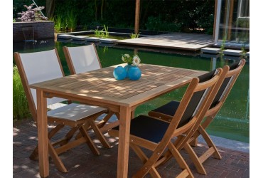 Teak Tuinstoel Kate zwart