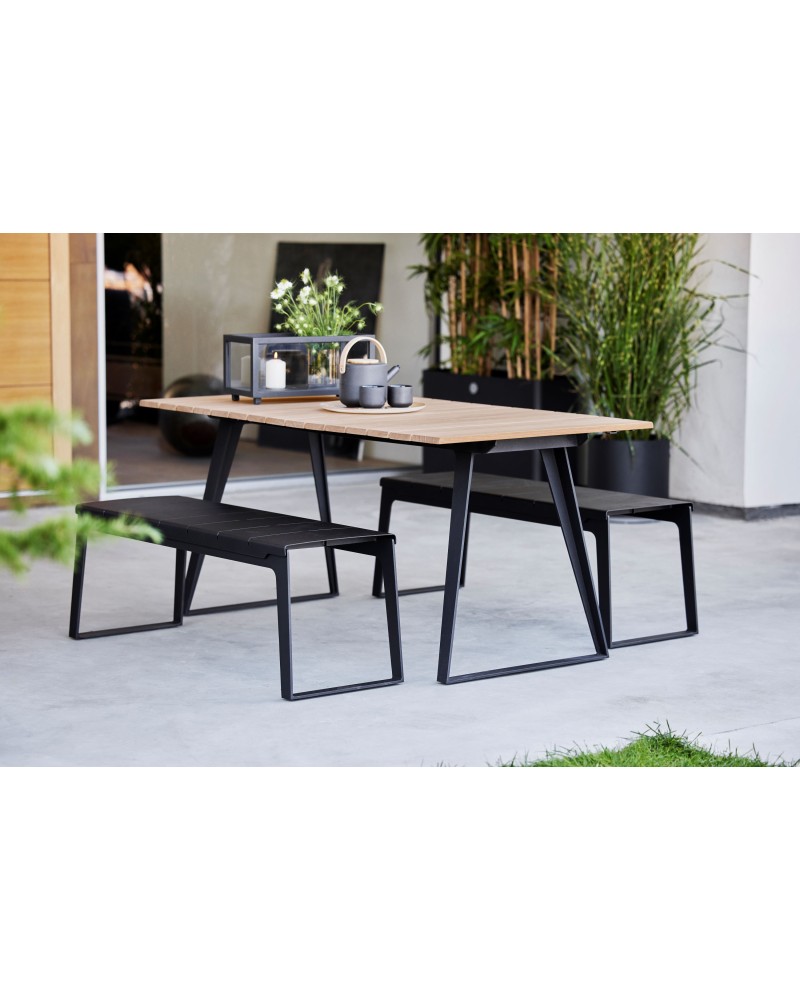 Zwarte aluminium tuinbank 120 cm