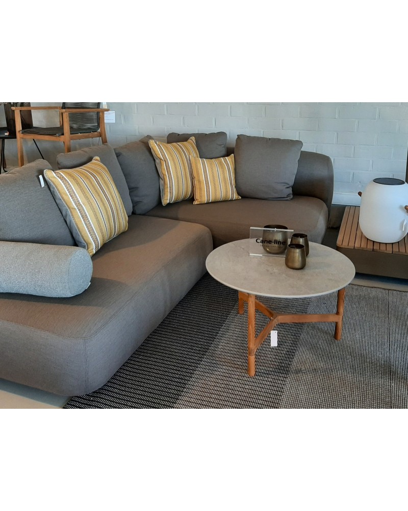 Koffietafel Twist 70cm teak keramiek