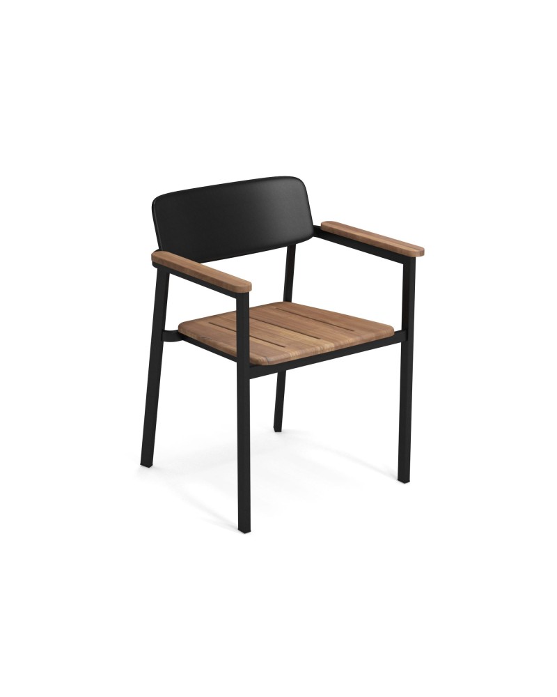 Stapelbare Shine tuinstoel - zwart