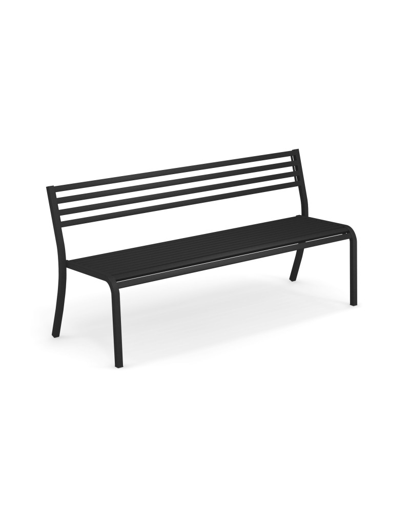 Tuinbank Segno 168 cm in zwart metaal