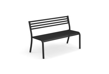 Tuinbank Segno 128 cm in zwart metaal