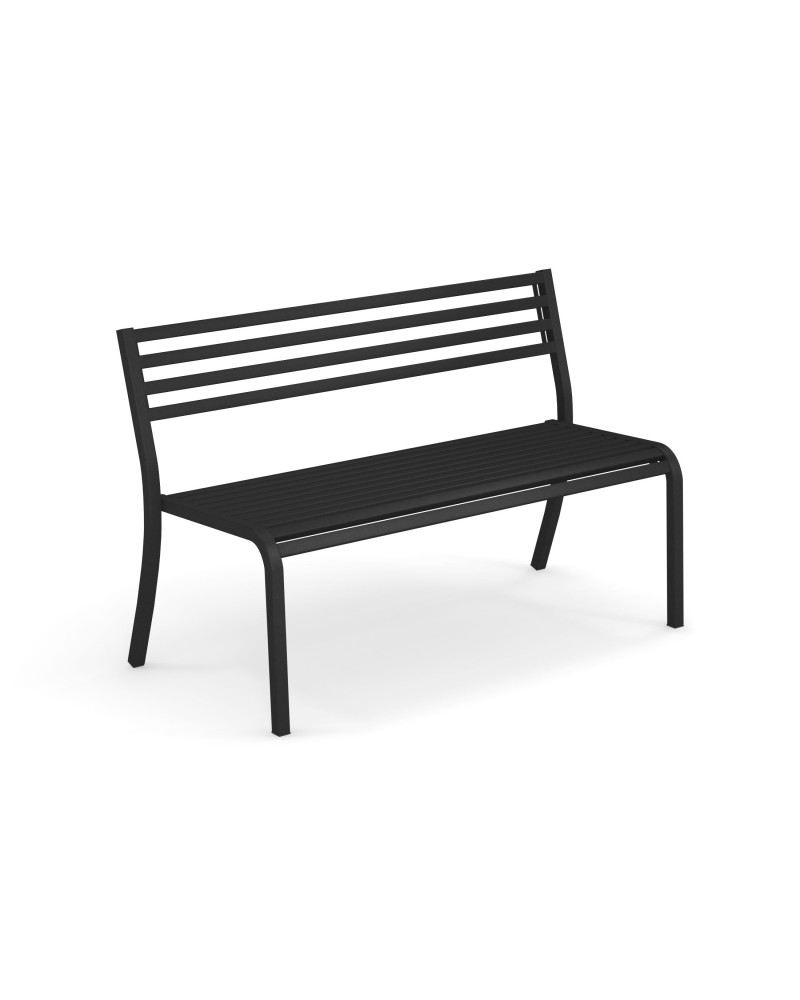 Tuinbank Segno 128 cm in zwart metaal