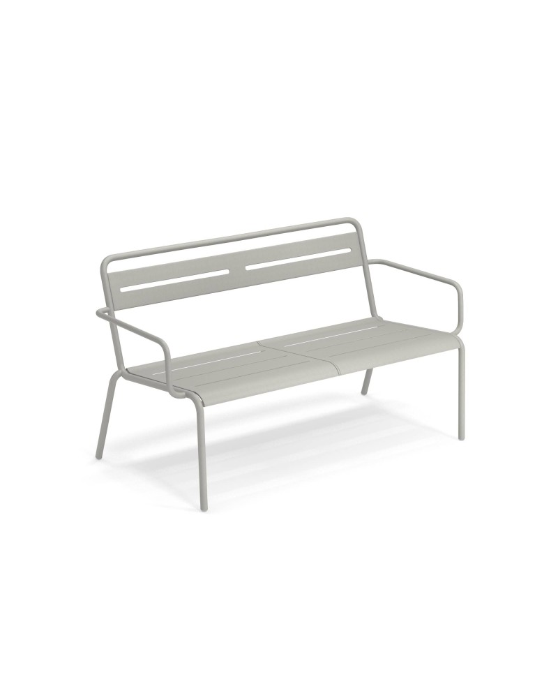 Stapelbare Bank Star 129 cm- cement grijs