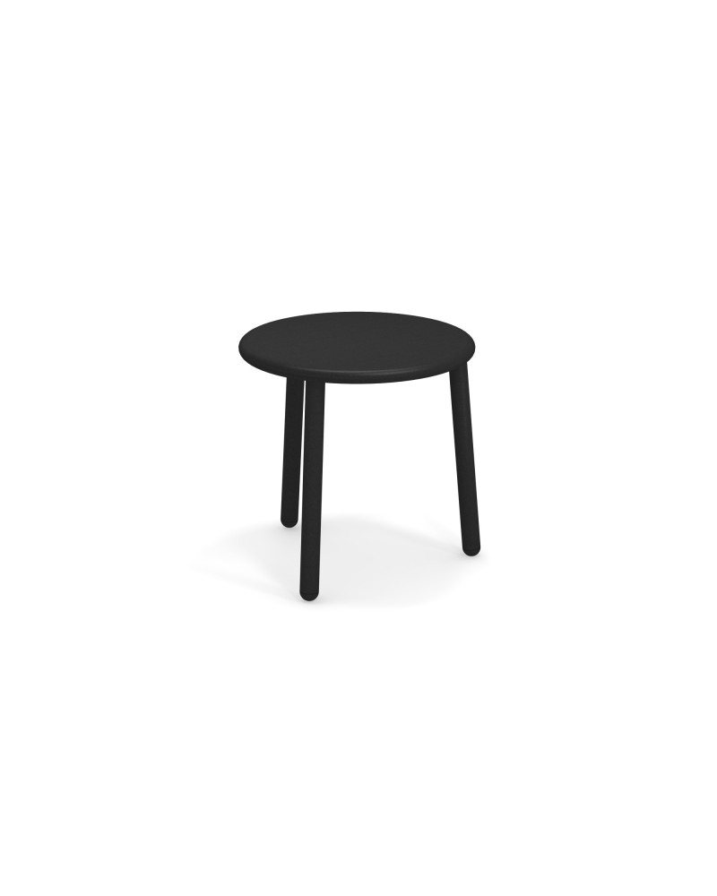 Bijzettafel Yard rond (diam 50) zwart
