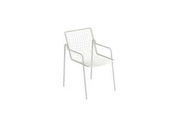 Stapelbare tuinstoel RIo R50 met armleuningen wit