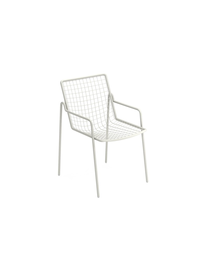 Stapelbare tuinstoel RIo R50 met armleuningen wit