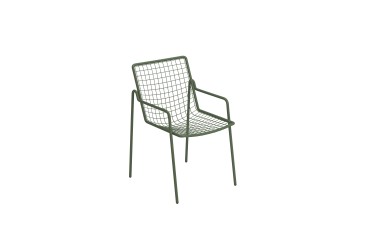 Stapelbare tuinstoel Rio R50 met armleuningen groen
