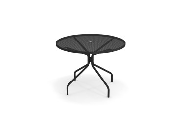Tuintafel met gaatjes Cambi 106 diam zwart