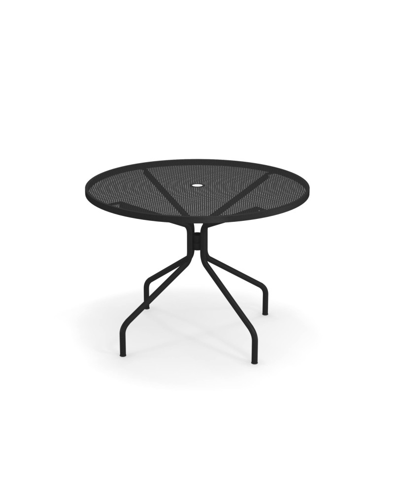 Tuintafel met gaatjes Cambi 106 diam zwart