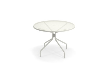 Tuintafel met gaatjes Cambi 106 diam wit