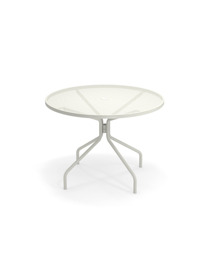 Tuintafel met gaatjes Cambi 106 diam wit