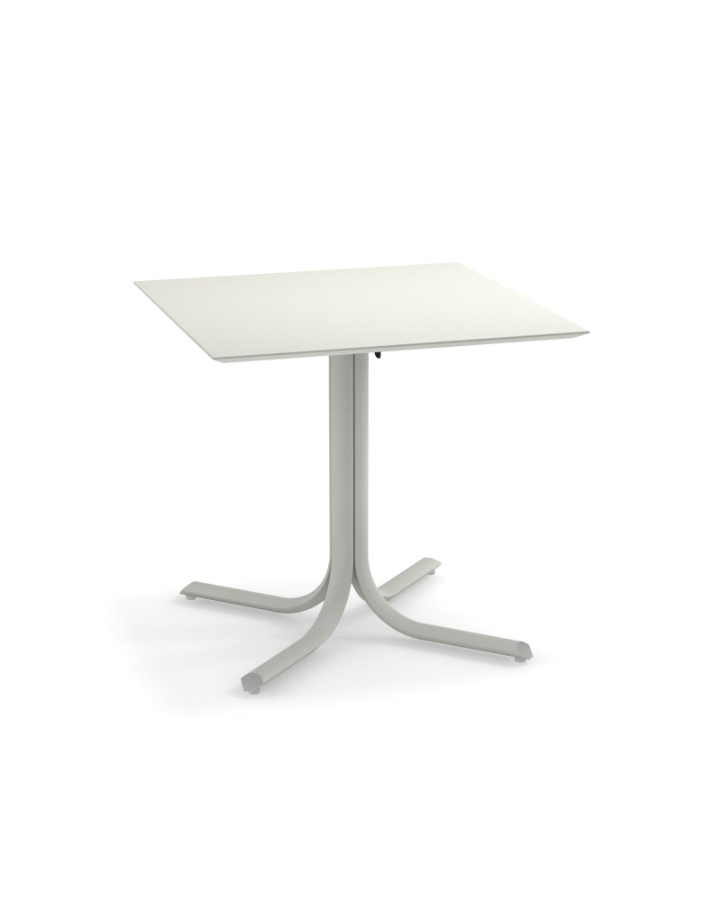 Tuintafel System neerklapbaar 80x80 wit