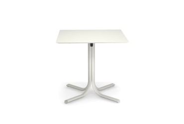 Tuintafel System neerklapbaar 80x80 wit