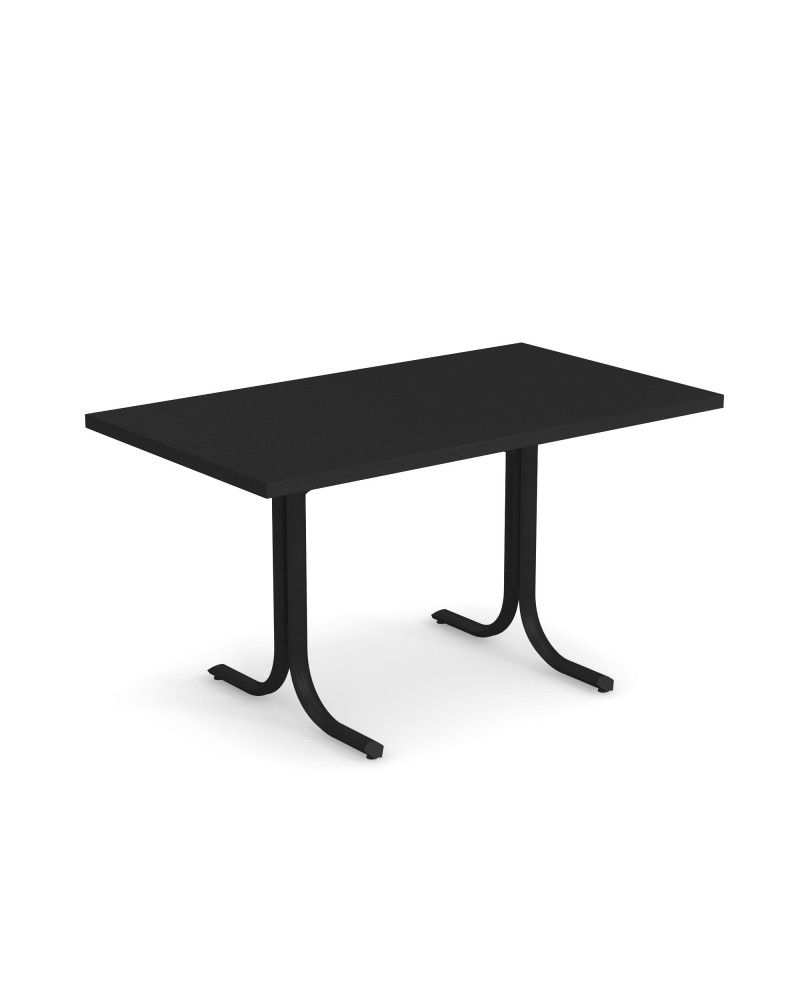 Tuintafel System neerklapbaar 140x80 zwart