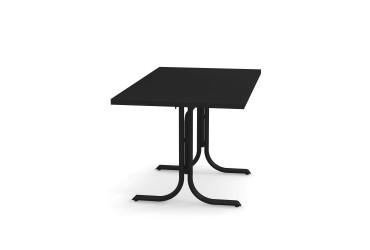 Tuintafel System neerklapbaar 140x80 zwart