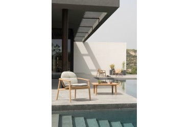 Koffietafel TWINS 85x85 teak