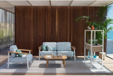 Koffietafel TWINS 85x85 teak