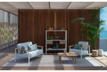 Koffietafel TWINS 85x85 teak