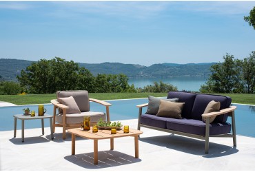 Koffietafel TWINS 85x85 teak