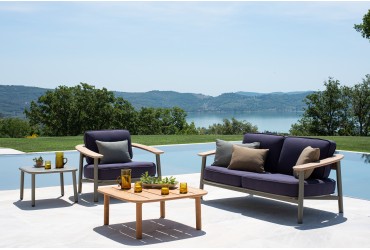 Koffietafel TWINS 85x85 teak