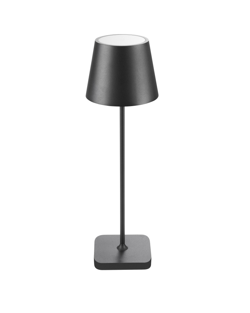 Buiten oplaadbare led tafellamp Glimm klein zwart