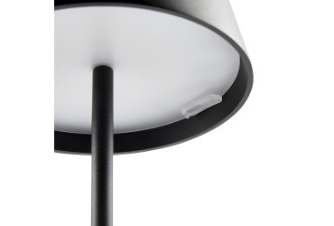 Buiten oplaadbare led tafellamp Glimm klein zwart