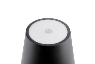 Buiten oplaadbare led tafellamp Glimm klein zwart