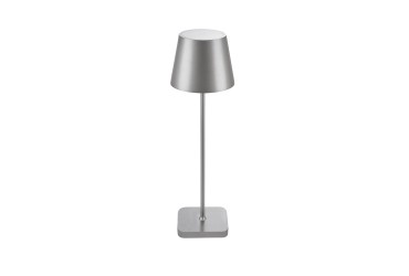 Buiten oplaadbare led tafellamp Glimm klein grijs