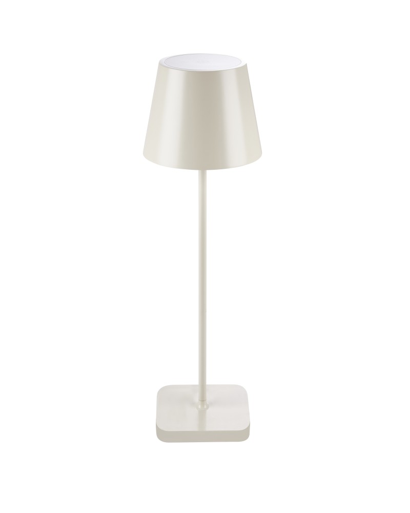 Buiten oplaadbare led tafellamp Glimm klein beige