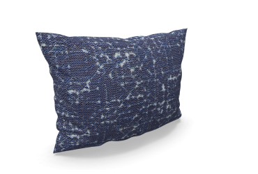 Deco kussen Periwinkel (blauw wit) 45x35