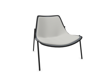 Zit- en rugkussen Lounge Round wit