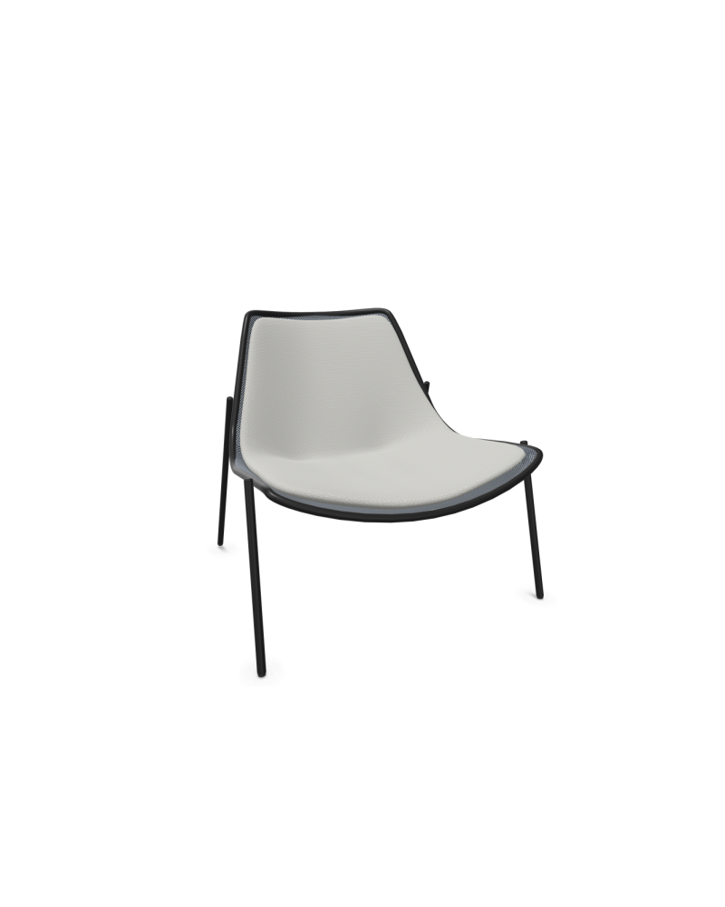 Zit- en rugkussen Lounge Round wit
