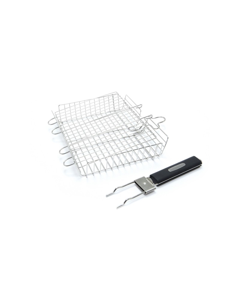 Dubbele barbecuerooster met afneembaar handvat