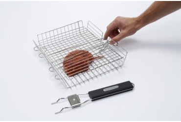 Dubbele barbecuerooster met afneembaar handvat