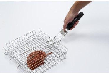 Dubbele barbecuerooster met afneembaar handvat
