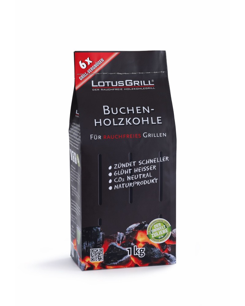 Lotusgrill houtskool beuk 1 kg