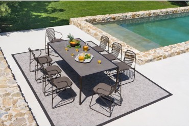 Tuintafel Terramare met keramiek inlegblad 203x103