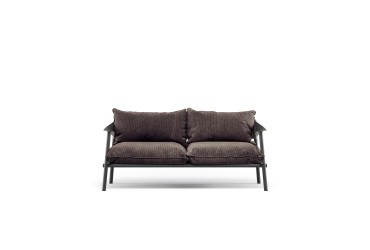 Buitensalon Terramare met zachte kussens - zwart aluminium