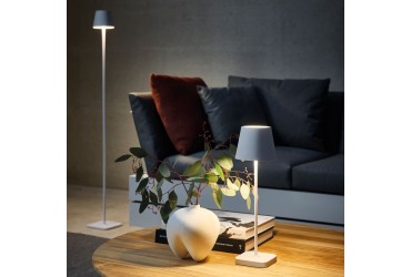 Buiten oplaadbare led lamp Glimm groot wit
